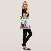 Weihnachtsmann mit Rabbit Fox und Eichhörnchen Tasche (Am Model)