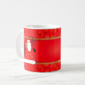 Weihnachtsmann mit Rentier Kaffeetasse (Vorderseite Links)