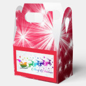 Weihnachtsmann mit Rentier Weihnachtsgeschenk Geschenkschachtel (Geöffnet)