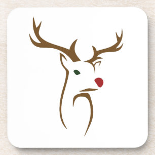 Weihnachtsmann mit roter Nase Getränkeuntersetzer