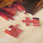 Weihnachtsmann mit Saint Bernard Weihnachtskunst Puzzle (Seite)