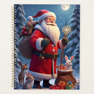 Weihnachtsmann mit Schneeflocke Weihnachtsszene Planer
