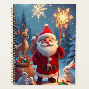 Weihnachtsmann mit Schneeflocke Weihnachtsszene Planer