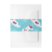 Weihnachtsmann mit Schneeflocken Einladungsbanderole (Vorderseite Beispiel)