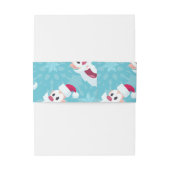 Weihnachtsmann mit Schneeflocken Einladungsbanderole (Rückseitenbeispiel)