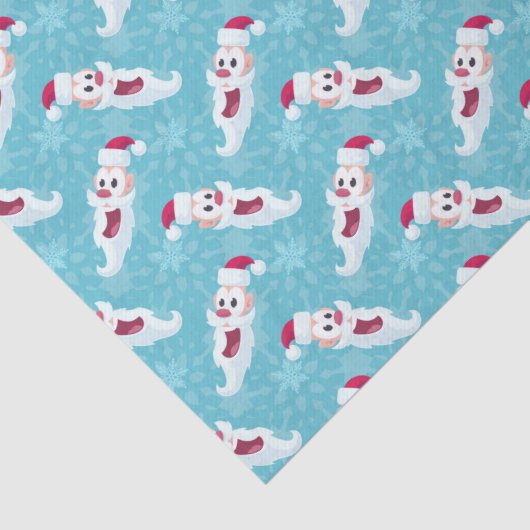 Weihnachtsmann mit Schneeflocken Seidenpapier (Detail)