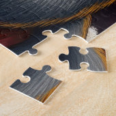 Weihnachtsmann mit schwarzer Katze - Weihnachtskun Puzzle (Seite)