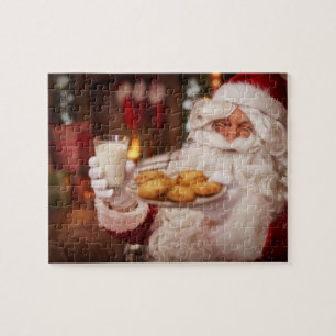 Weihnachtsmann mit Snacks Jigsaw Puzzle
