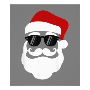 Weihnachtsmann mit Sonnenbrille Funny Christmas De Fotodruck