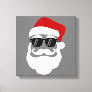 Weihnachtsmann mit Sonnenbrille Funny Christmas De Leinwanddruck