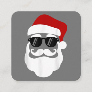 Weihnachtsmann mit Sonnenbrille Funny Christmas De Quadratische Visitenkarte