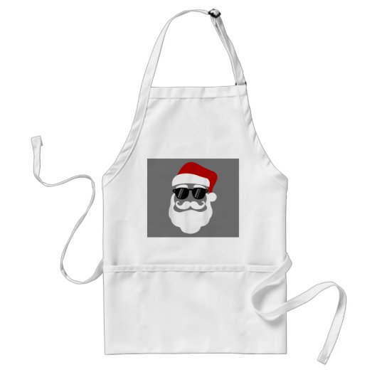 Weihnachtsmann mit Sonnenbrille Funny Christmas De Schürze (Vorne)