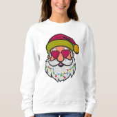 Weihnachtsmann mit Sonnenbrille Weihnachts-Design- Sweatshirt (Vorderseite)
