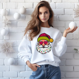 Weihnachtsmann mit Sonnenbrille Weihnachts-Design- Sweatshirt