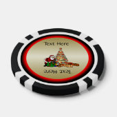 Weihnachtsmann mit Spielzeug unter Weihnachtsbaum Pokerchips (Einzeln)