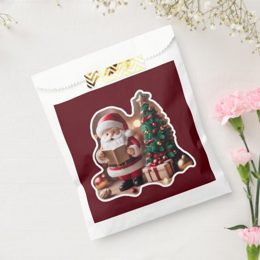 Weihnachtsmann mit Tannenbaum in 3D - Geschenktütchen (Versiegelt)