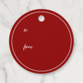 Weihnachtsmann mit Tannenzweigen - Geschenkanhänger (Rückseite)