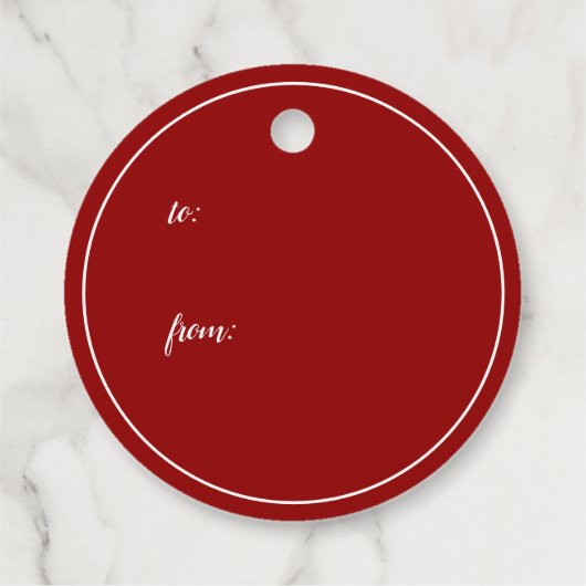 Weihnachtsmann mit Tannenzweigen - Geschenkanhänger (Rückseite)