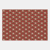 Weihnachtsmann mit Tannenzweigen - Geschenkpapier Set (Vorderseite 3)