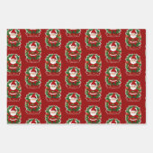 Weihnachtsmann mit Tannenzweigen - Geschenkpapier Set (Vorderseite 2)