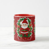 Weihnachtsmann mit Tannenzweigen - Tasse (Zentrum)