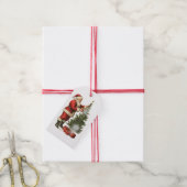 WEIHNACHTSMANN MIT WEIHNACHTSBAUM GESCHENKANHÄNGER (Mit Garn)