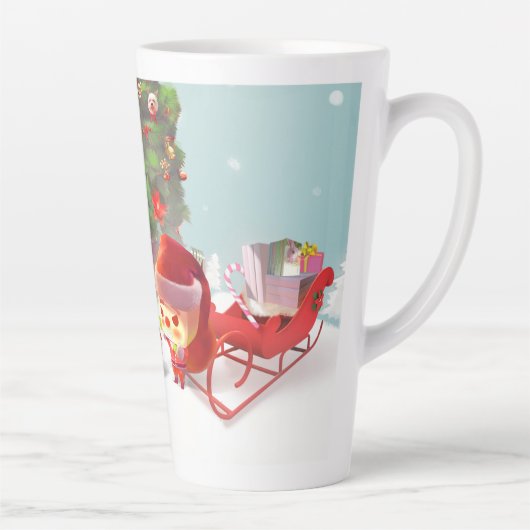 Weihnachtsmann mit Weihnachtsbaum Milchtasse (Rechts)