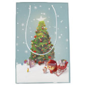 Weihnachtsmann mit Weihnachtsbaum Mittlere Geschenktüte (Vorderseite)