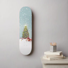 Weihnachtsmann mit Weihnachtsbaum Skateboard