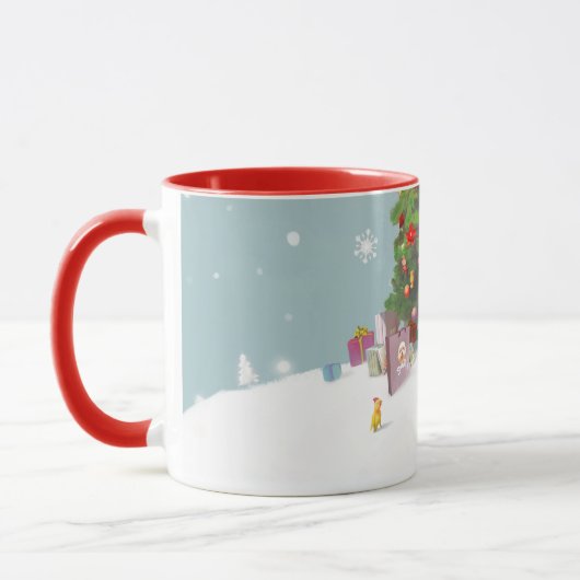 Weihnachtsmann mit Weihnachtsbaum Tasse (Links)