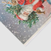 Weihnachtsmann mit Weihnachtsbaumgeschenken Seidenpapier (Ausschnitt)