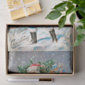 Weihnachtsmann mit Weihnachtsbaumgeschenken Seidenpapier (Geschenk)