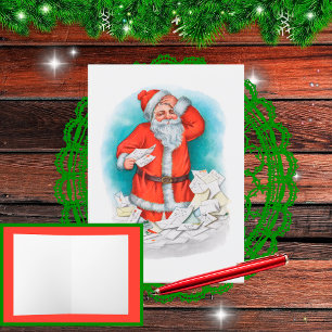 Weihnachtsmann mit Weihnachtsbriefen Feiertagskarte