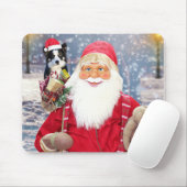 Weihnachtsmann mit Weihnachtsgeschenken Border Col Mousepad (Mit Mouse)