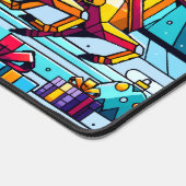 Weihnachtsmann mit Weihnachtsgeschenken Schreibtischunterlage (Ecke)