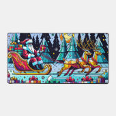 Weihnachtsmann mit Weihnachtsgeschenken Schreibtischunterlage (Vorderseite)