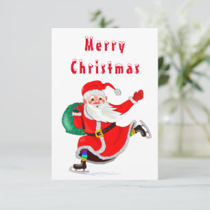 Weihnachtsmann mit Weihnachtskarte
