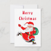 Weihnachtsmann mit Weihnachtskarte (Rückseite)