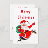 Weihnachtsmann mit Weihnachtskarte (Vorne/Hinten)