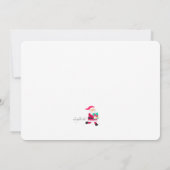 Weihnachtsmann mit Weihnachtsliste Foto Geburtsank Einladung (Rückseite)