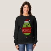 Weihnachtsmann mit Weihnachtsmannmütze und hässlic Sweatshirt (Vorne ganz)