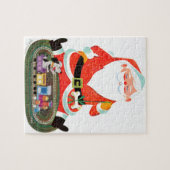 Weihnachtsmann mit Zug Puzzle (Horizontal)