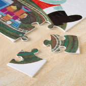 Weihnachtsmann mit Zug Puzzle (Seite)