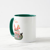 Weihnachtsmann mit Zug Tasse (Vorderseite Links)