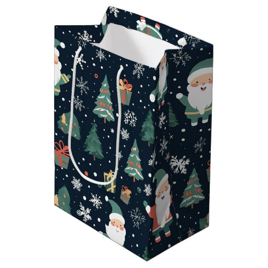 Weihnachtsmann Mittlere Geschenktüte (Vorderseite Schrägansicht)