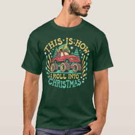 Weihnachtsmann Monster Truck Boys Weihnachten T-Shirt
