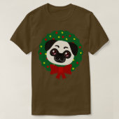 Weihnachtsmann-Mops T-Shirt (Design vorne)