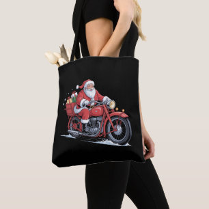 Weihnachtsmann Motorrad Biker Weihnachten Xmas Tasche