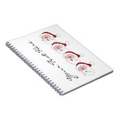 Weihnachtsmann-Mustaches-Notizbuch Notizblock (Rechte Seite)