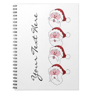 Weihnachtsmann-Mustaches-Notizbuch Notizblock